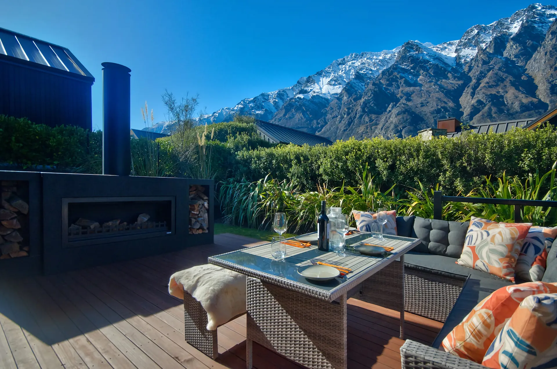Wakeup to the majestic views of snow capped peaks