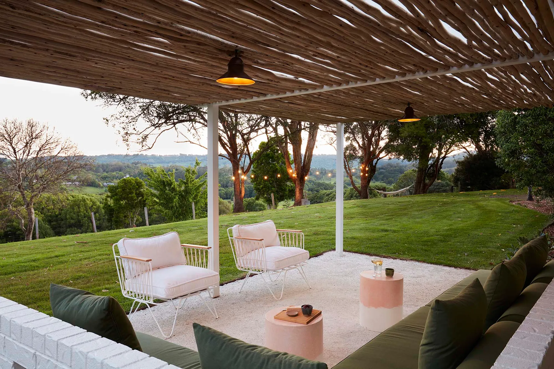 Hidden Byron – designer hinterland oasis with pool, fireplace and firepit